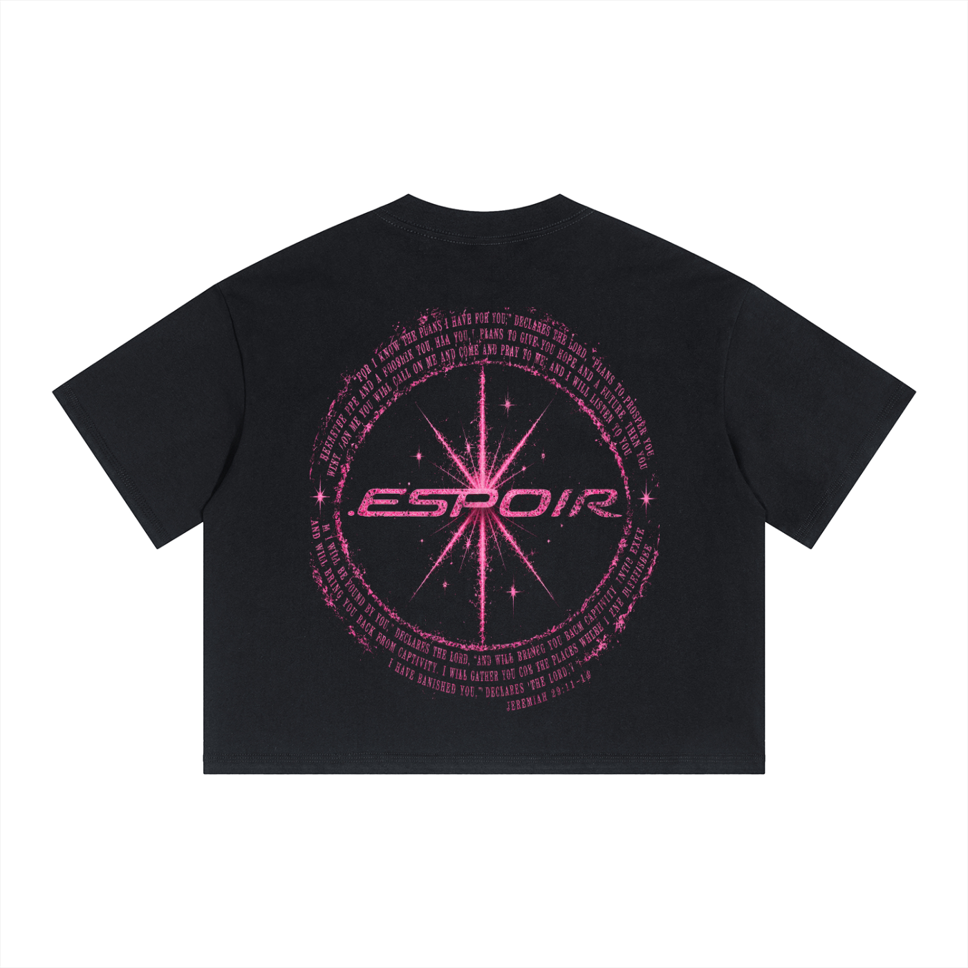 Unisex Boxy Drop Shoulder Crop T-Shirt
