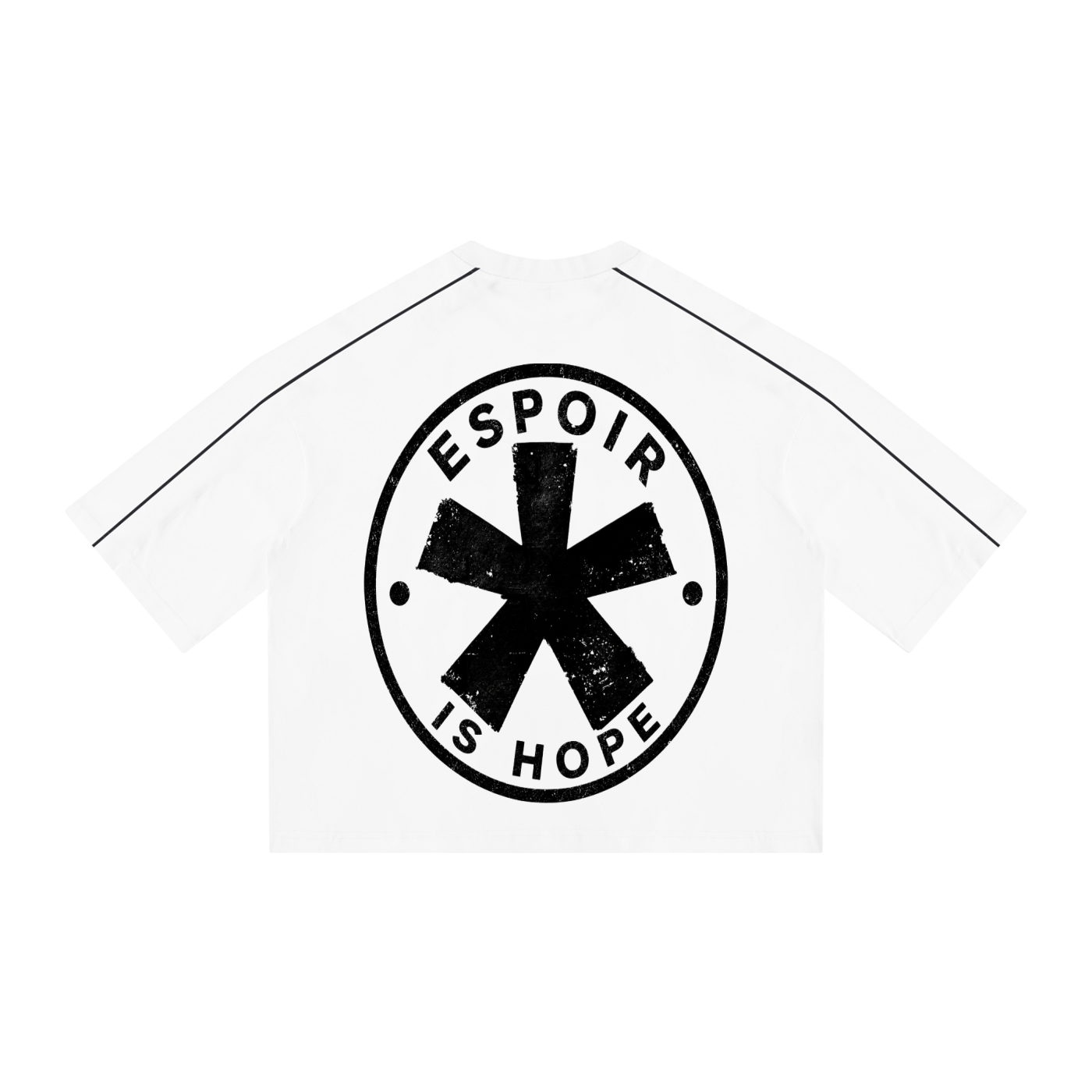Unisex Heavyweight Boxy Piping T-Shirt