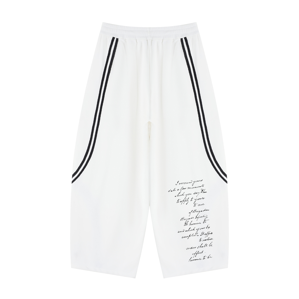 Unisex Wide Leg Piping Sweatpants