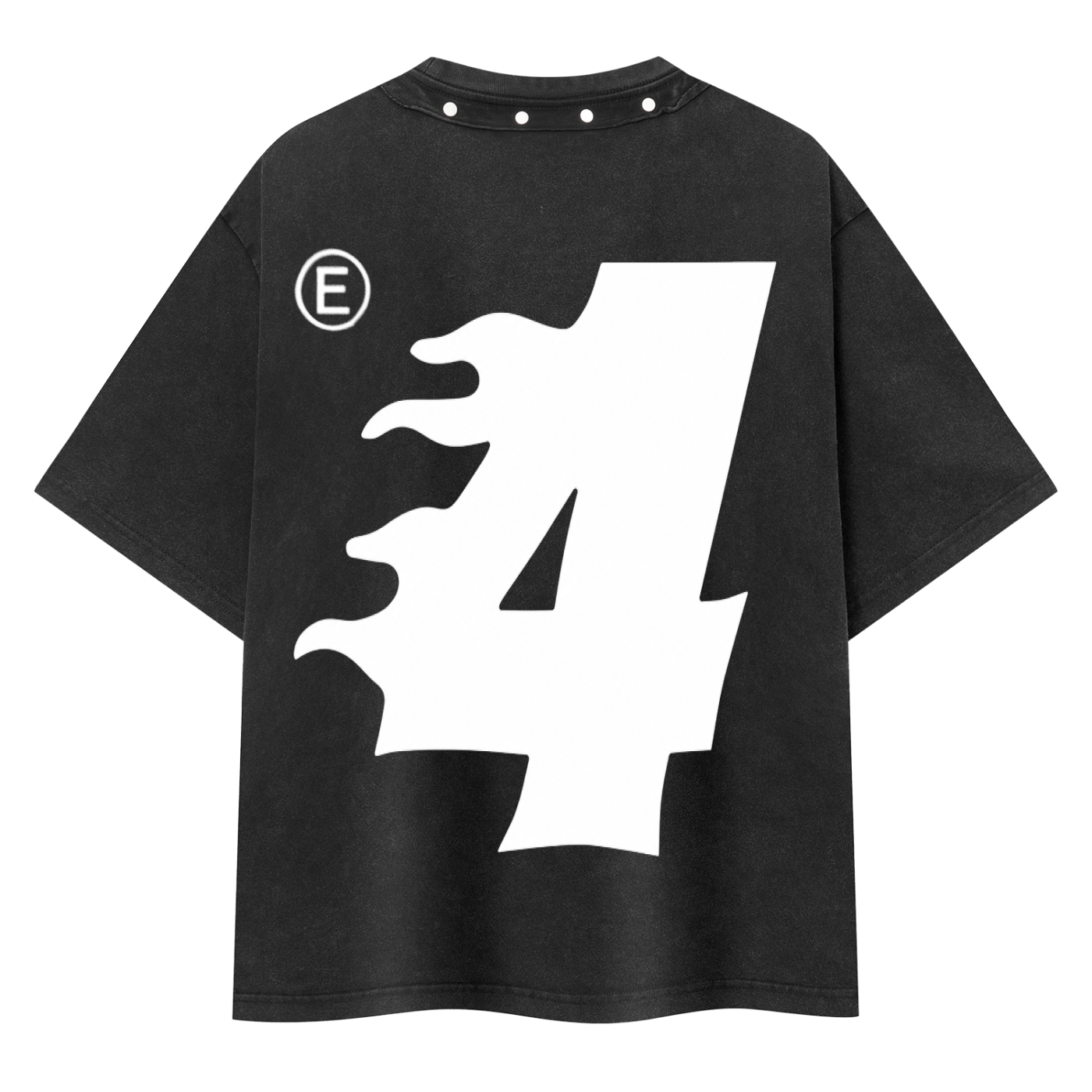 Unisex Washed Boxy Studded T-Shirt