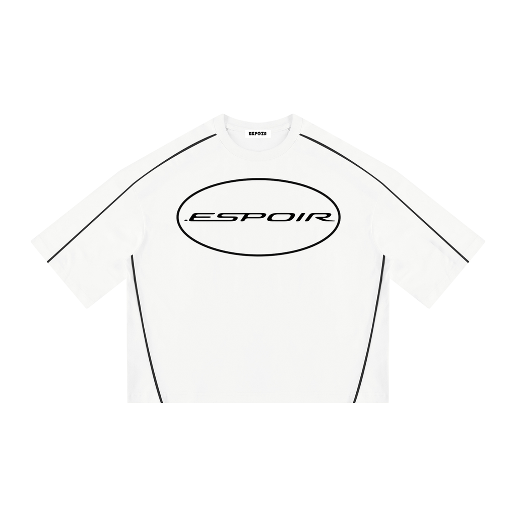 Unisex Heavyweight Boxy Piping T-Shirt
