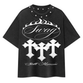 Unisex Washed Boxy Studded T-Shirt